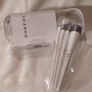 Morphe 2 White 4pc Brush Collection With Case
